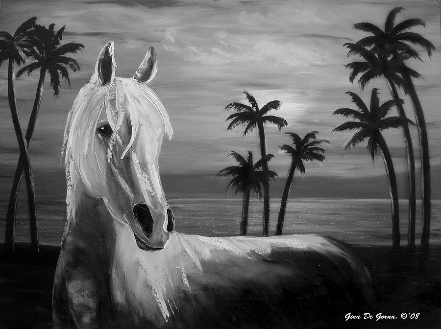 Horses in Paradise  TELL ME YOUR DREAM #1 Painting by Gina De Gorna
