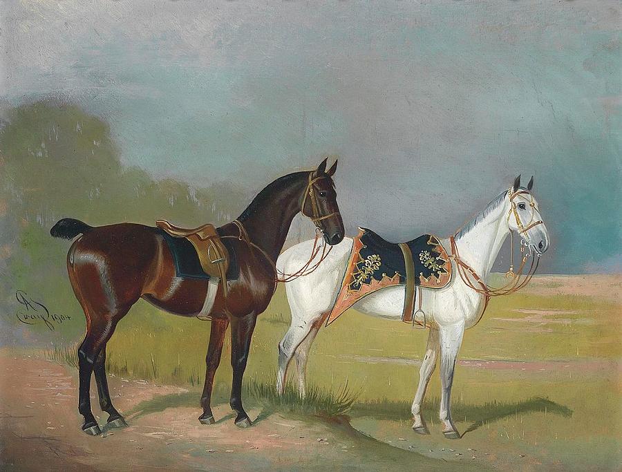 Maria Fortuny Painting - Horses #2 by MotionAge Designs