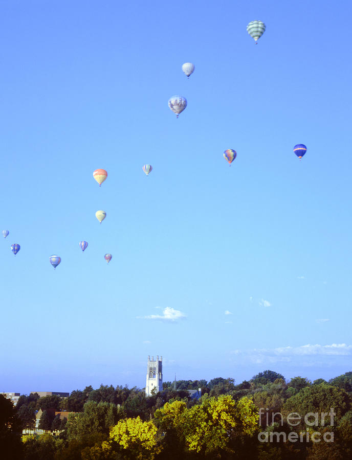 Hot Air Balloons Over Omaha #2 Photograph by John Bowers