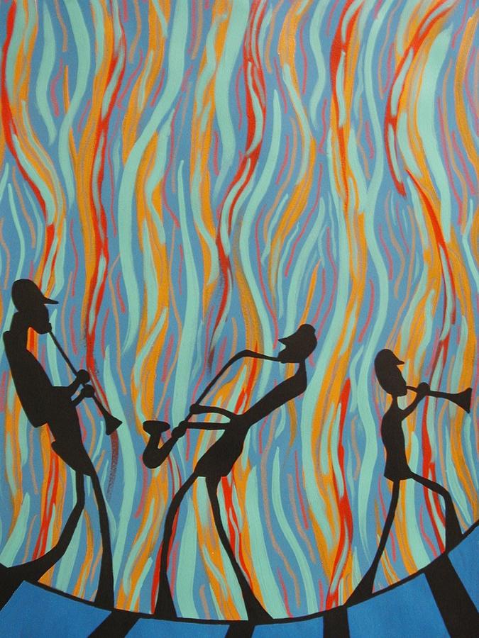 Hot Jazz Band II #1 Painting by Angelo Thomas