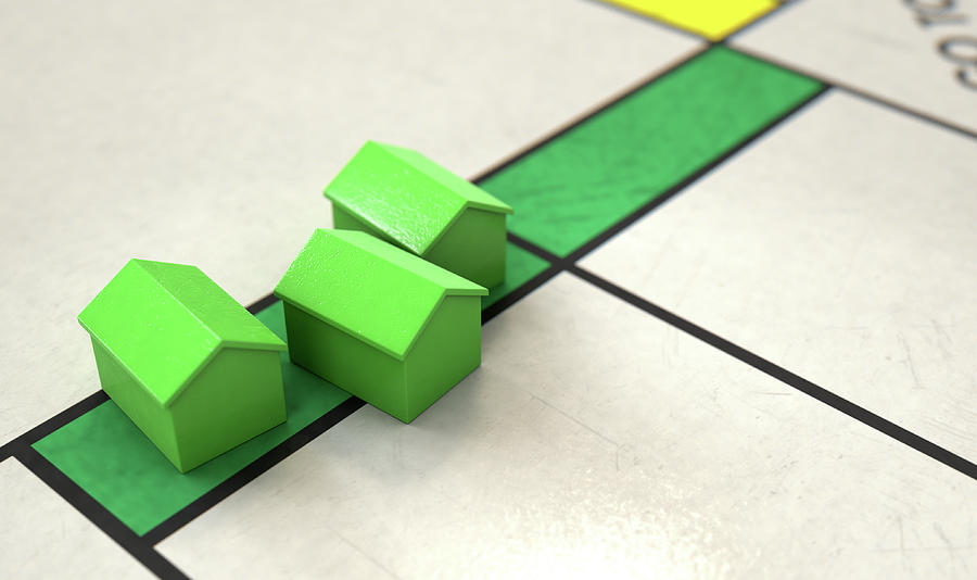 Monopoly Digital Art - House Icon On A Boardgame #1 by Allan Swart