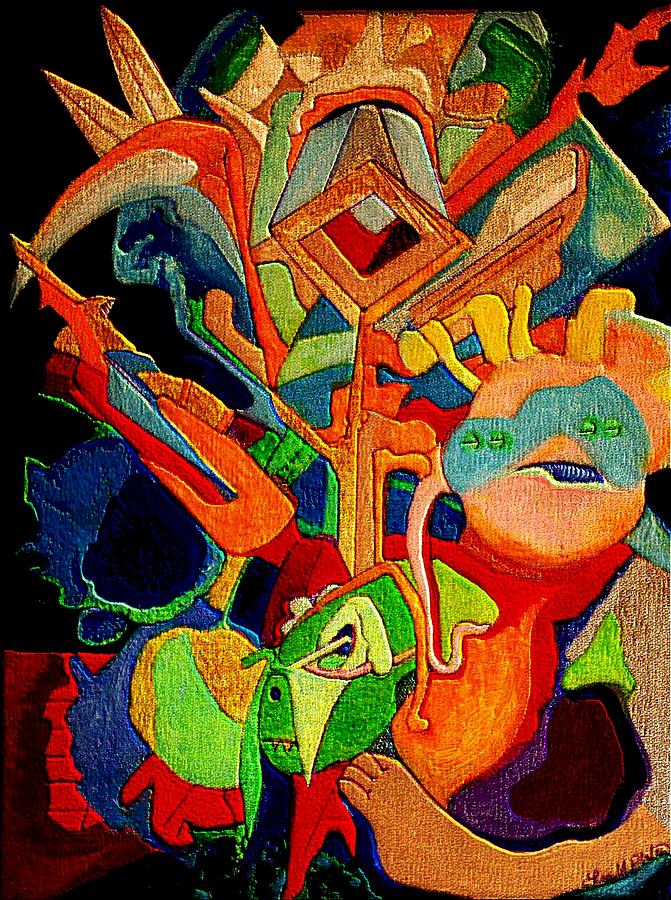 Pets Painting - House Pets by Lee M Plate Pets Painting - House Pets by Lee M Plate