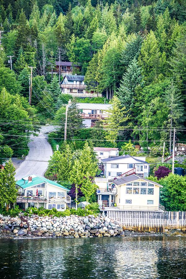 Houses On Water Edge In Ketchikan Alaska #1 Photograph by Alex Grichenko