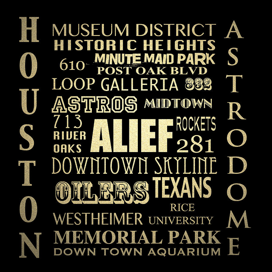 Houston Famous Landmarks #2 Digital Art by Patricia Lintner