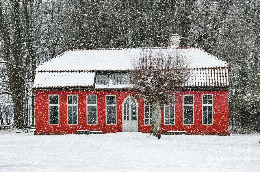 Hovdala Castle Orangery in Winter #1 Photograph by Antony McAulay