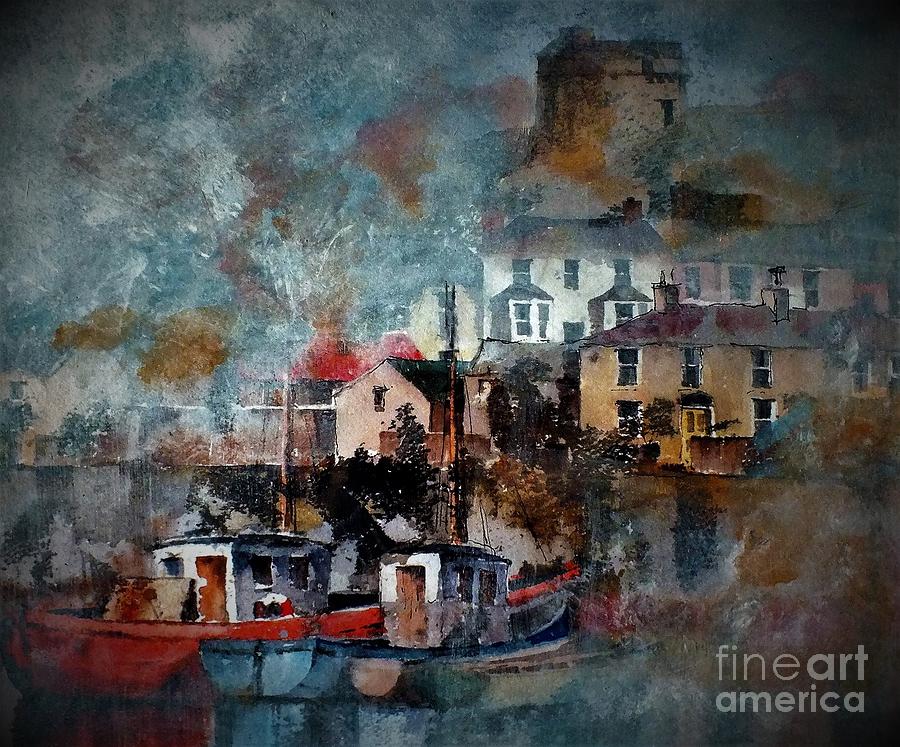 Howth Harbour, Dublin #1 Painting by Val Byrne