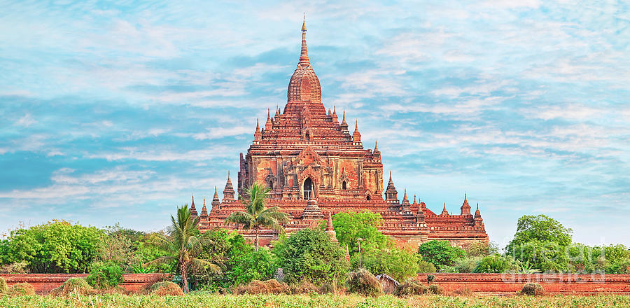 Architecture Photograph - Htilominlo Temple in Bagan. Myanmar. #1 by MotHaiBaPhoto Prints