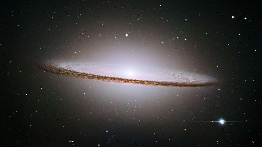 Hubble mosaic of the majestic Sombrero Galaxy #1 Painting by Celestial Images