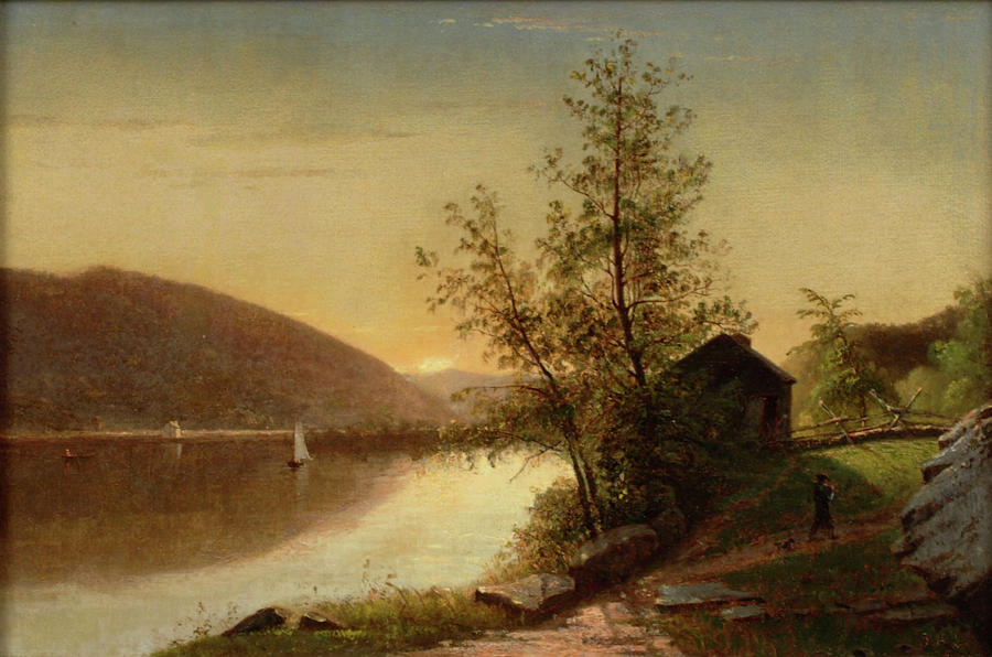 Hudson River Sunset Painting by James Augustus - Fine Art America