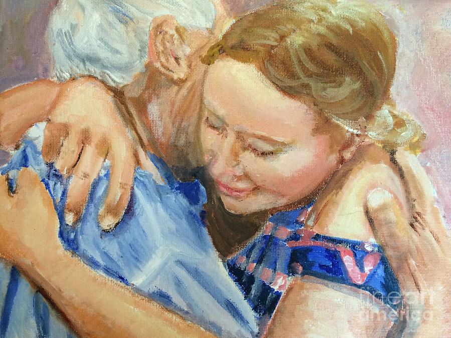 Hugs #1 Painting by Nancy Anton