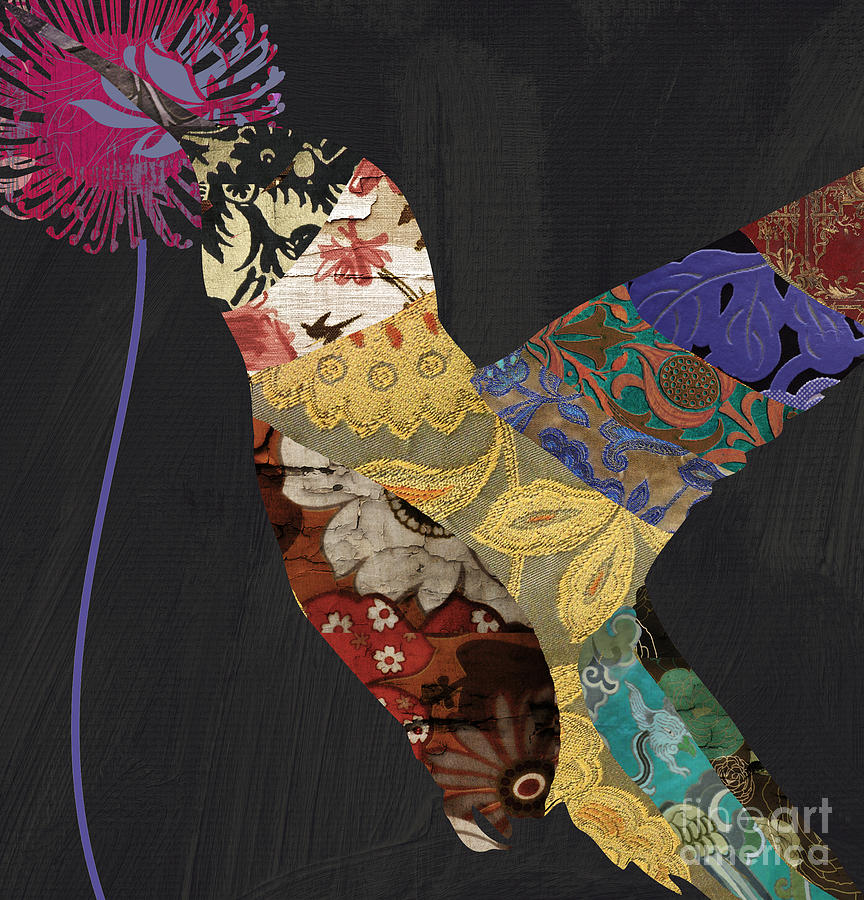 Hummingbird Painting - Hummingbird Brocade III  #1 by Mindy Sommers