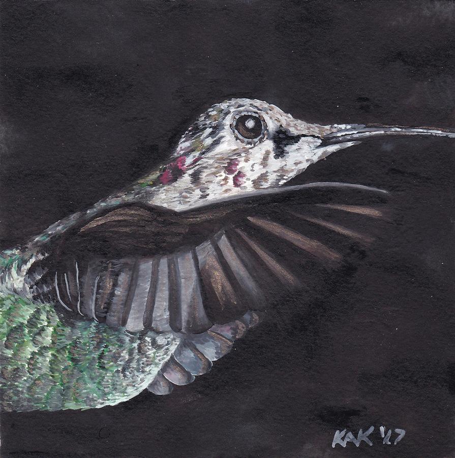 Hummingbird Painting - Hummingbird #1 by Katherine Klimitas