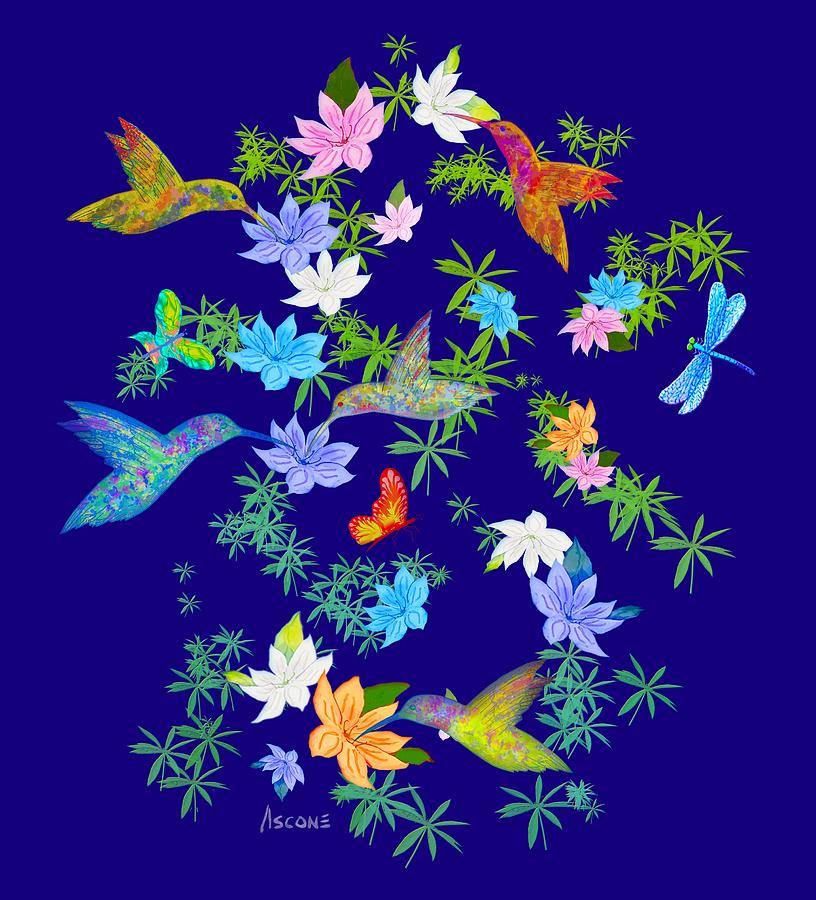 Hummingbird Spring #1 Painting by Teresa Ascone