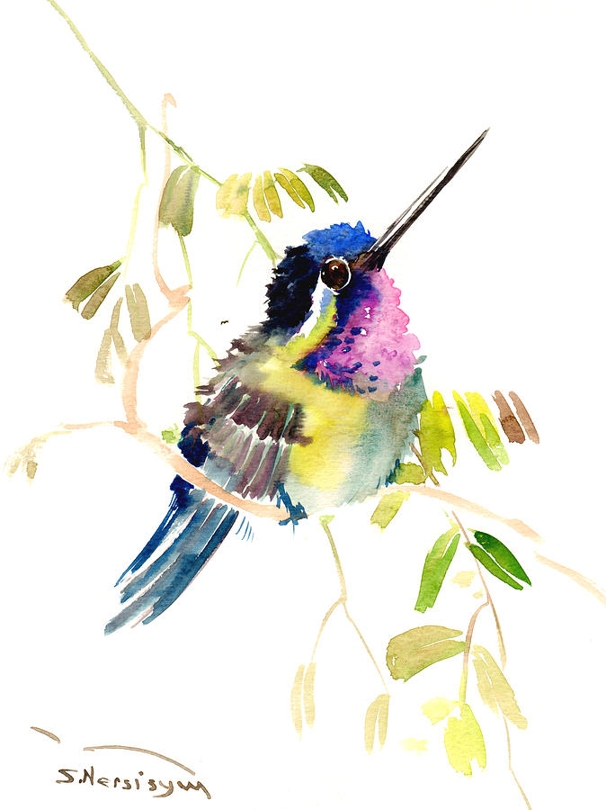Hummingbird #1 Painting by Suren Nersisyan