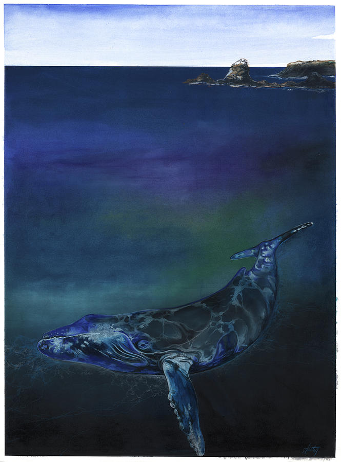 Humpback Whale Mixed Media by Anthony Burks Sr