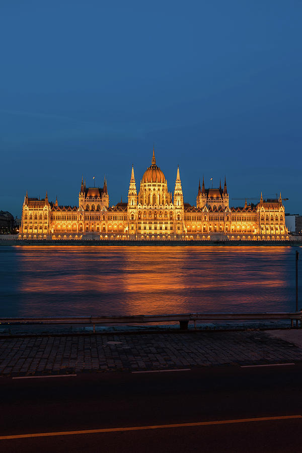 Hungarian Parliament at Night in Budapest #1 Photograph by Artur Bogacki