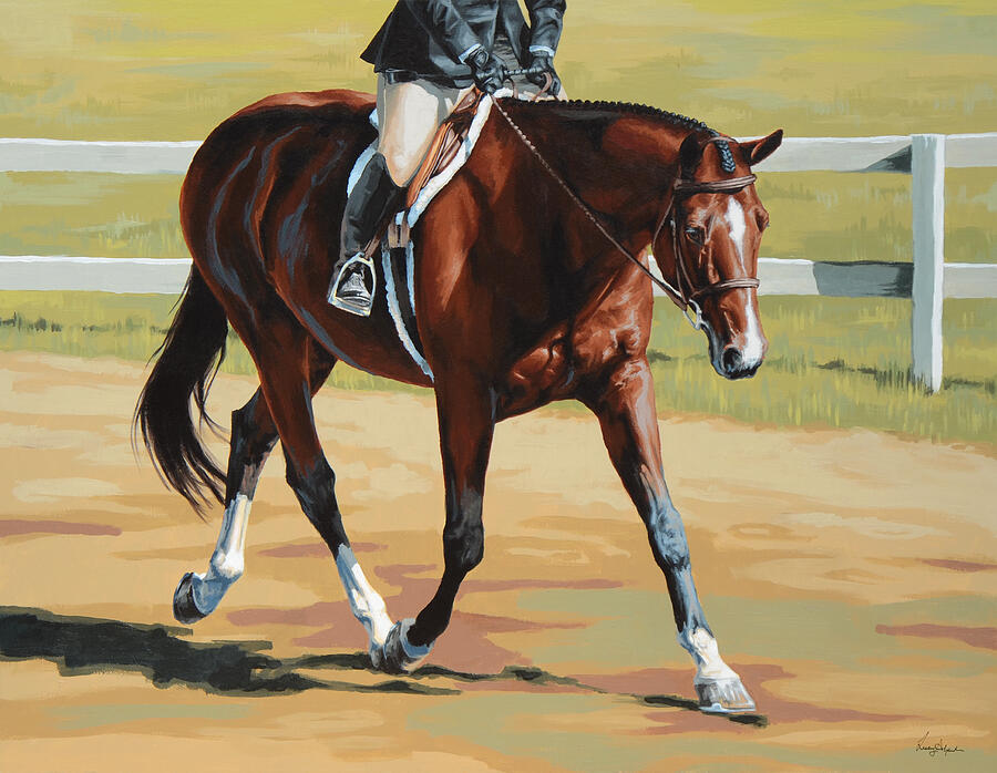 Horse Painting - Hunter by Lesley Alexander Horse Painting - Hunter by Lesley Alexander