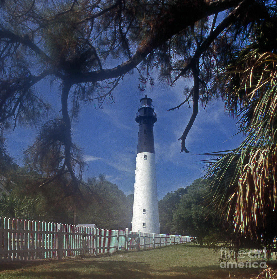 Lighthouse Photograph - Lh 8-3 Hunting Island Lighthouse Sc by Skip Willits