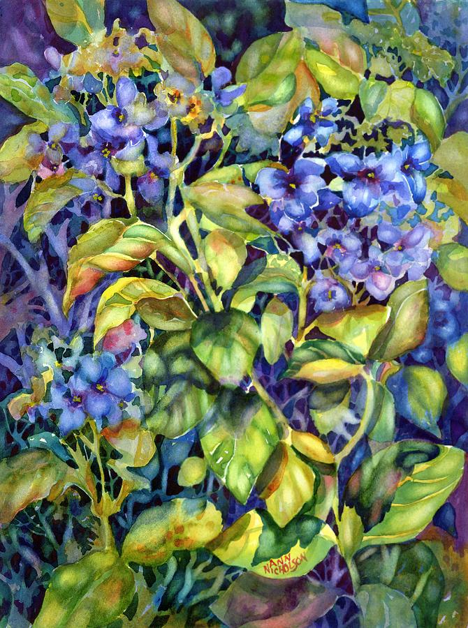 Hydrangea #1 Painting by Ann Nicholson
