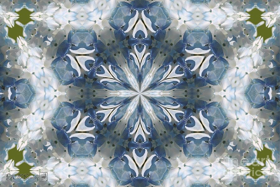 Hydrangea Kaleidoscope #3 Digital Art by J McCombie
