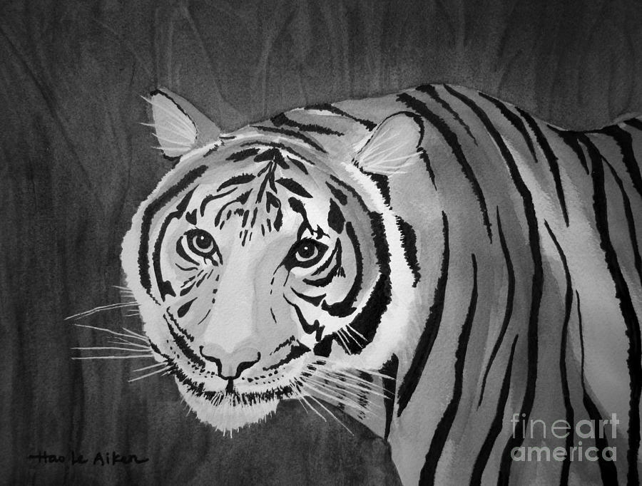 I Am The Tiger - Black and White Print Photograph by Hao Aiken