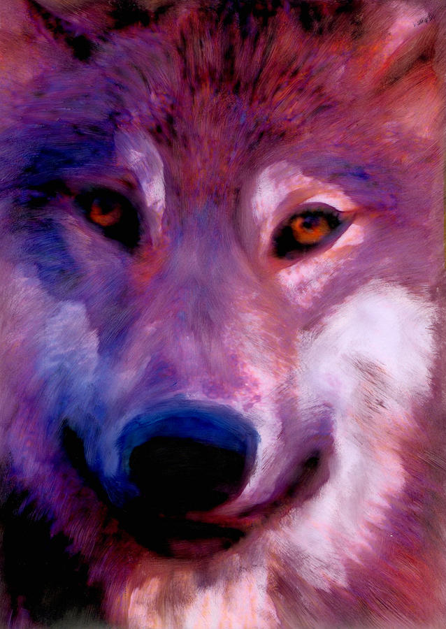 I am wolf clan #1 Painting by FeatherStone Studio Julie A Miller