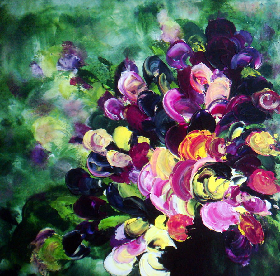 I Love Pansies #1 Painting by Celeste Friesen
