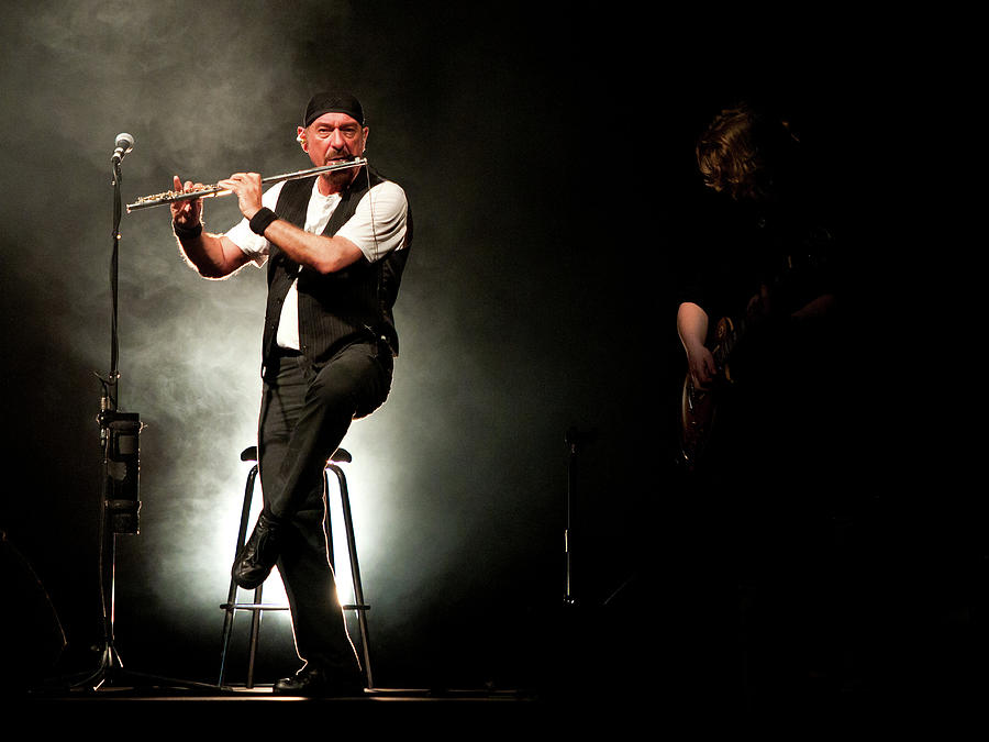 Ian Anderson of Juthro Tull  live concert Photograph by Michalakis Ppalis