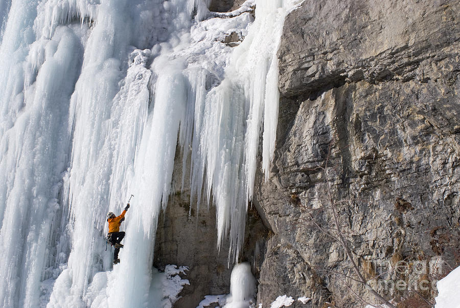 Ice Climbing #1 Photograph by Howie Garber