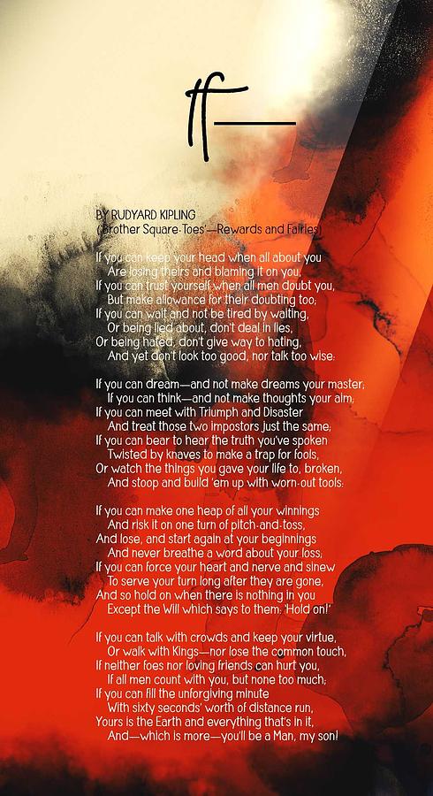 Inspirational Painting - If BY RUDYARD KIPLING #1 by Celestial Images