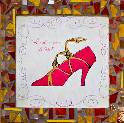 If the Shoe Fits #1 Glass Art by Diane Morizio