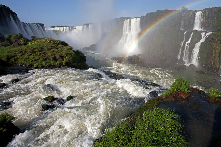 Iguassu Falls with Rainbow #1 Photograph by Aivar Mikko