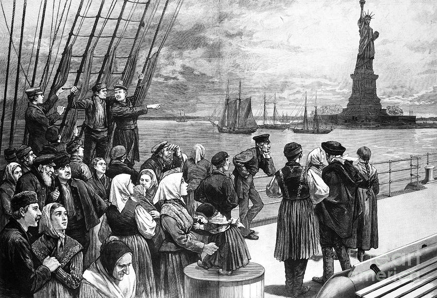 Immigrants On Ship, 1887 #1 Photograph by Granger