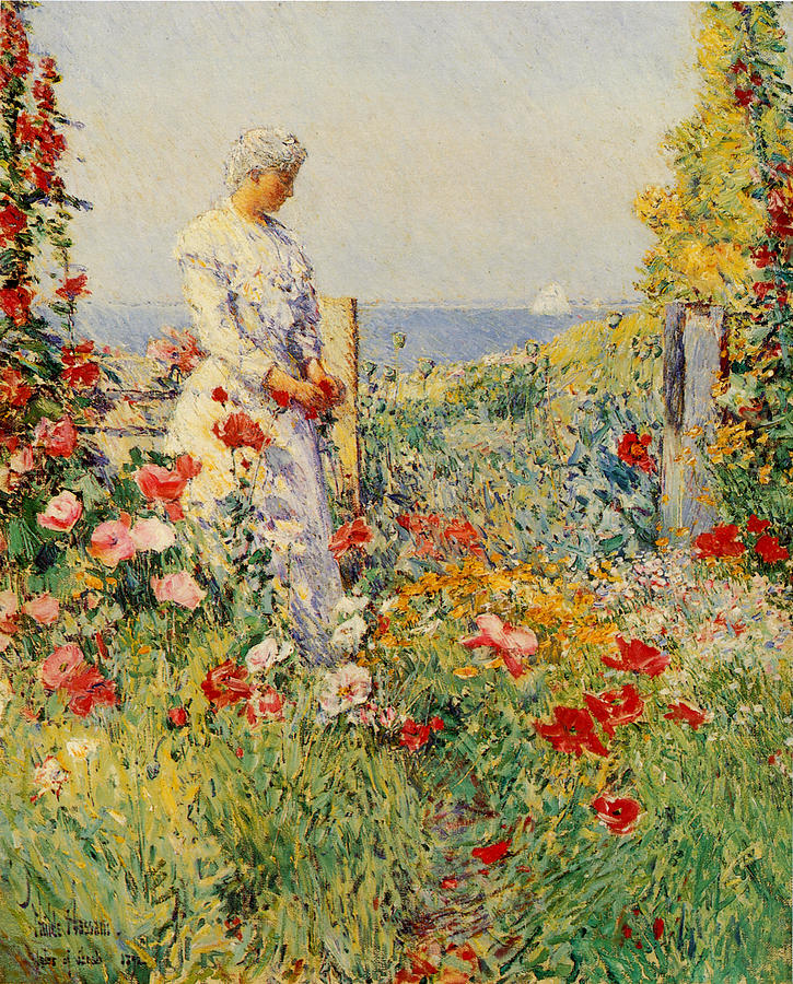 In the Garden #2 Photograph by Childe Hassam