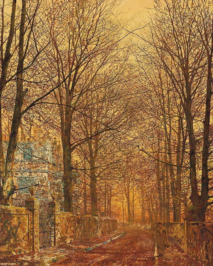 In the Golden Olden Time Painting by John Atkinson Grimshaw