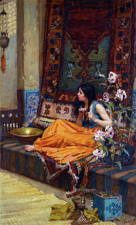 In the Harem #1 Painting by John William Waterhouse