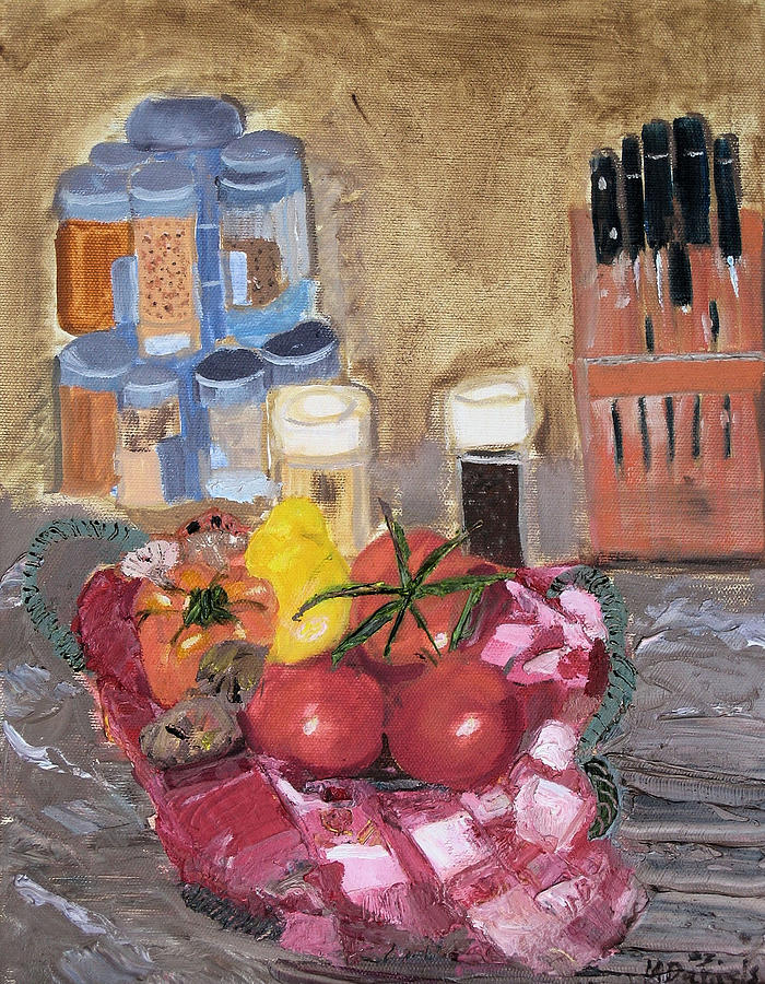 In the Kitchen #1 Painting by Michael Daniels