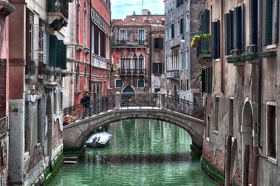 In the old town of Venice in Italy #1 Photograph by Gina Koch
