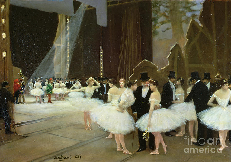 In the Wings at the Opera House Painting by Jean Beraud