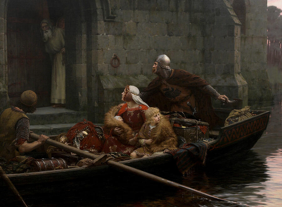 In Time of Peril, from 1897 Painting by Edmund Leighton