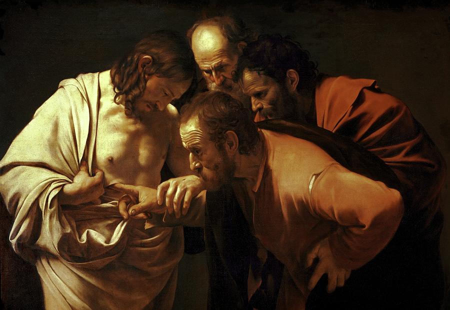 Incredulity Of Saint Thomas Painting by Troy Caperton