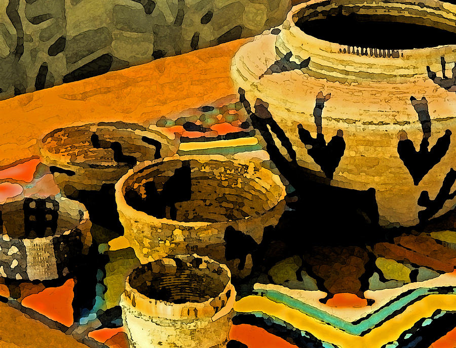 Still Life Painting - Indian Baskets 2 #1 by Stephen Anderson