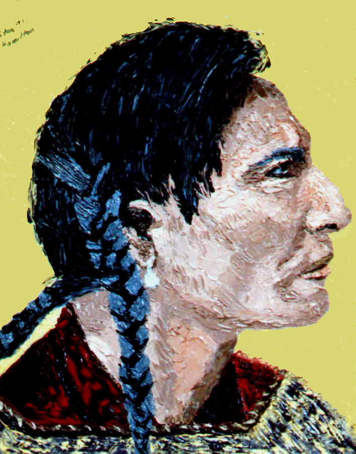 Indian Side Profile #1 Painting by Stan Hamilton