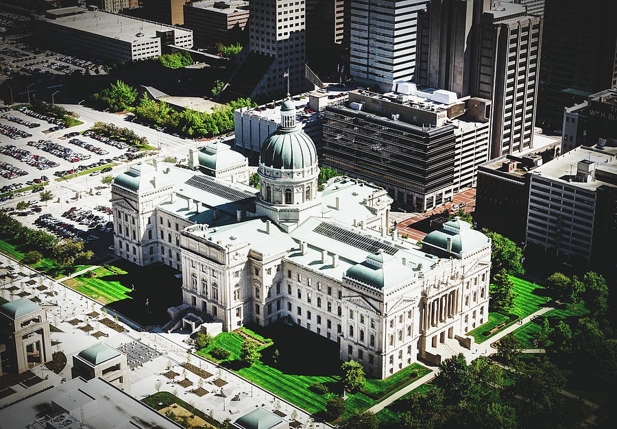 Indianapolis Photograph - Indiana Statehouse - Indianapolis #1 by Mountain Dreams