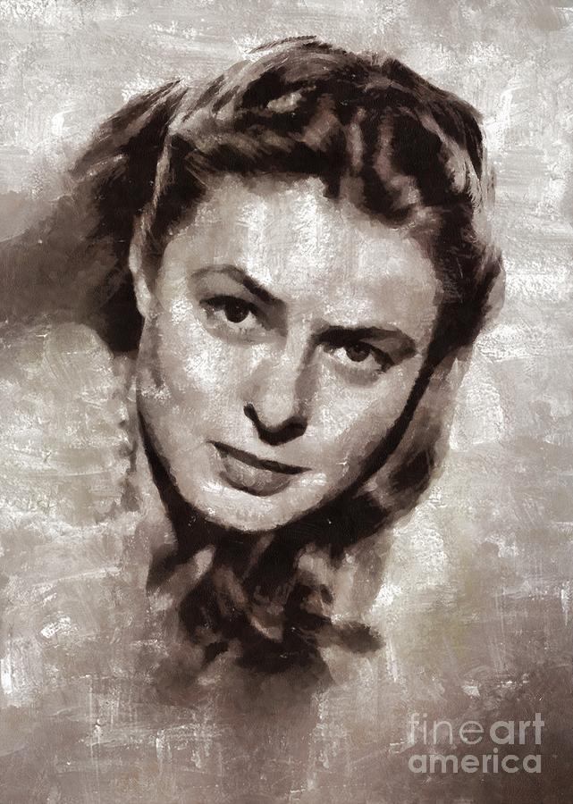 Ingrid Bergman By Mary Bassett Painting