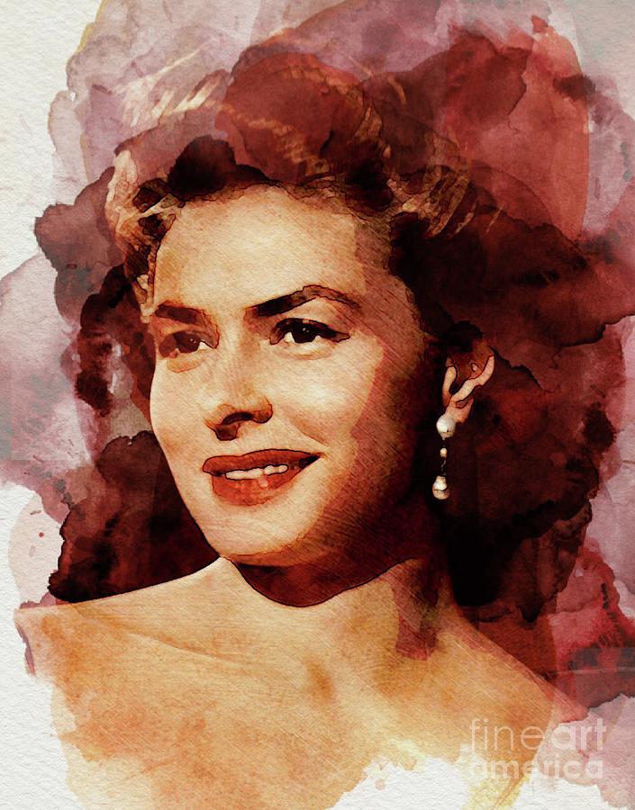 Ingrid Bergman, Vintage Actress Digital Art