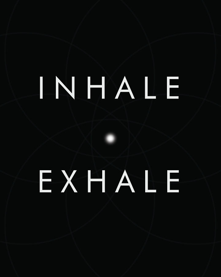 Black And White Mixed Media - Inhale Exhale #3 by Studio Grafiikka