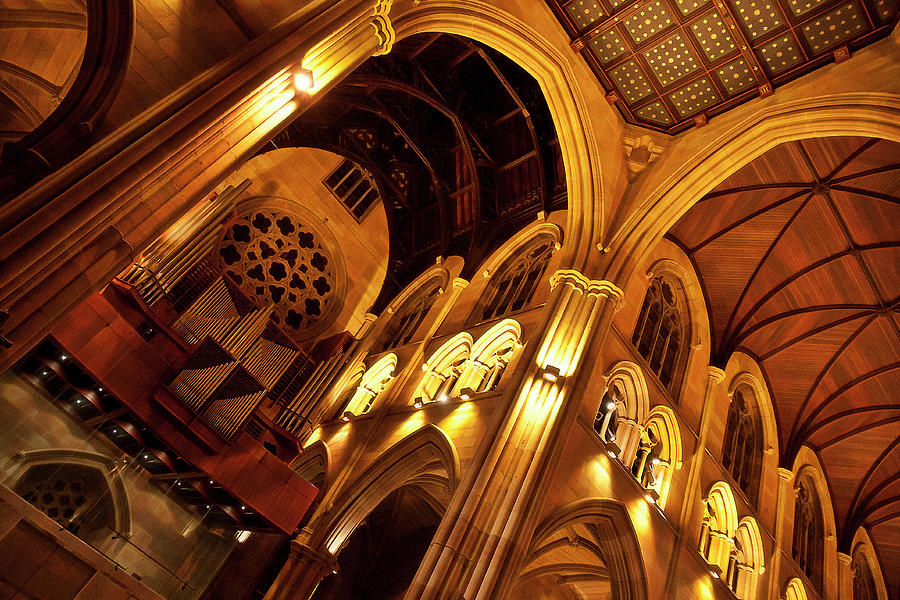 Architecture Photograph - Inside St. Marys Cathedral #1 by Miroslava Jurcik