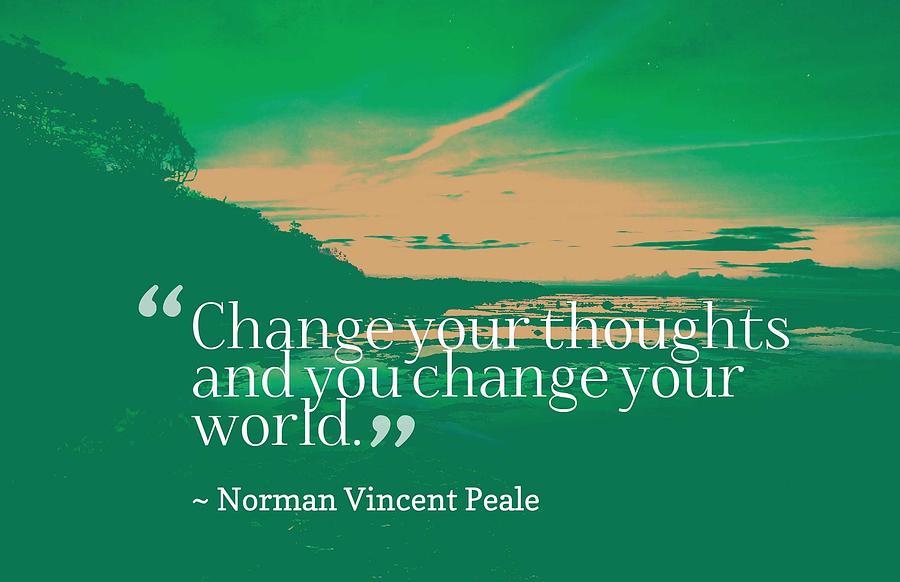 Inspirational Painting - Inspirational Timeless Quotes - Norman Vincent Peale by Celestial Images