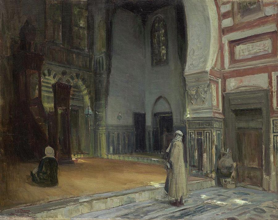 Interior of a Mosque #1 Painting by Henry Ossawa